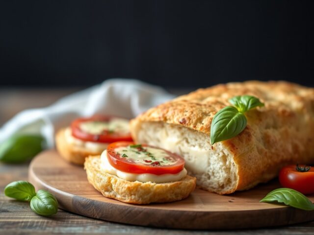 Broodje met gekruide Hüttenkäse