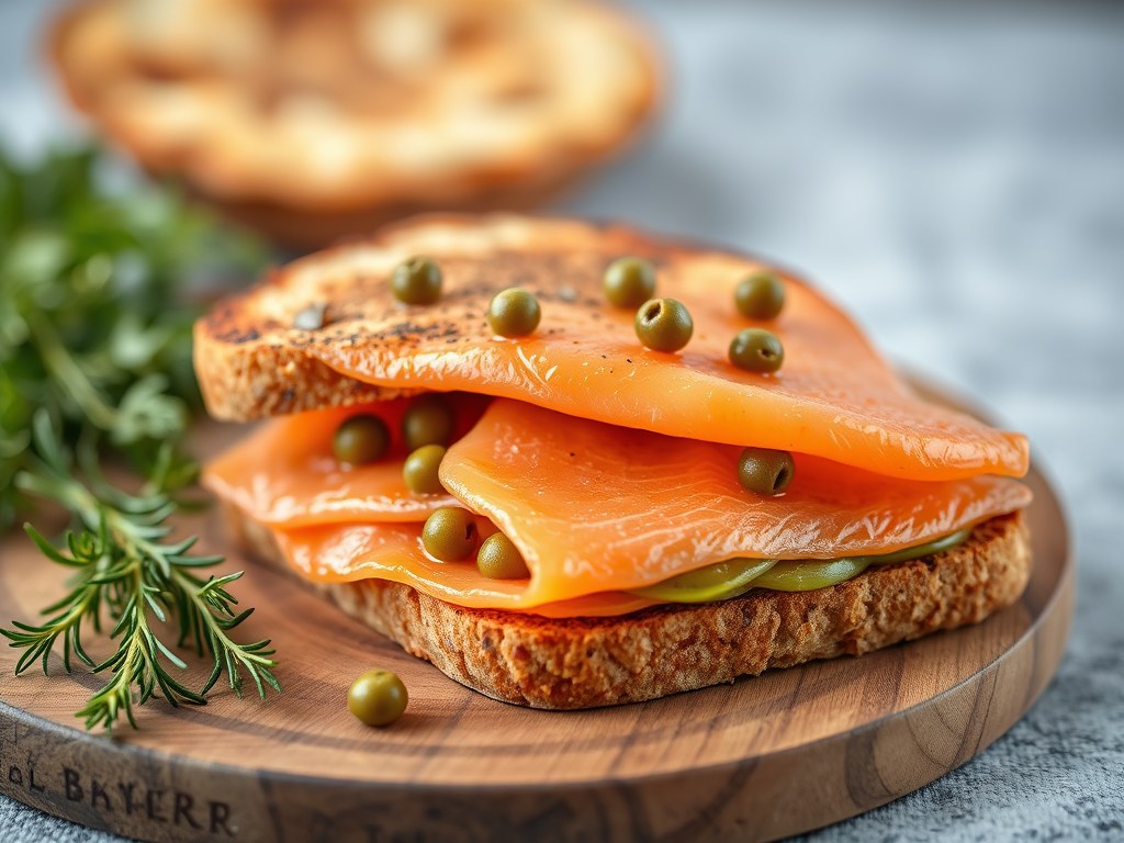 Broodje Zalm au Nella, AI-gegenereerde illustratie