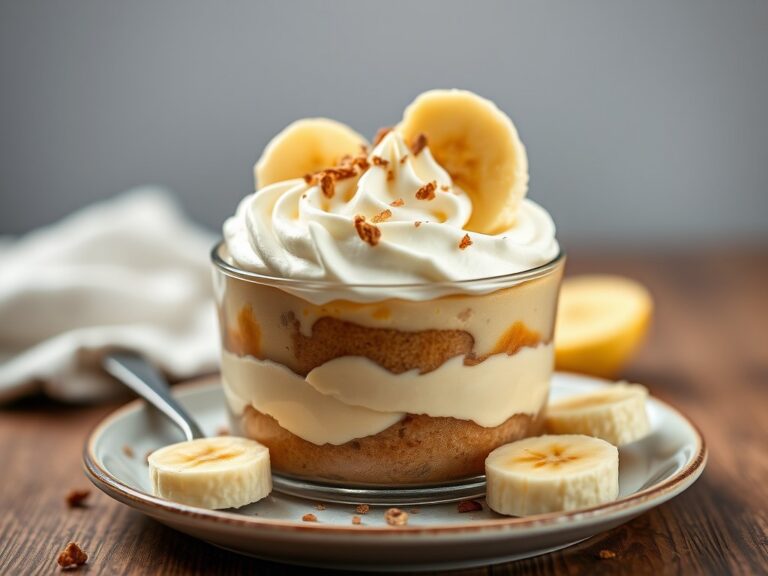Broodpudding met baileys en banaan
