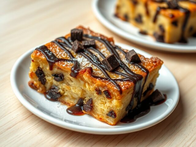 Broodpudding met chocolade