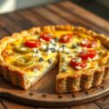 Broodquiche met prei en tomaat