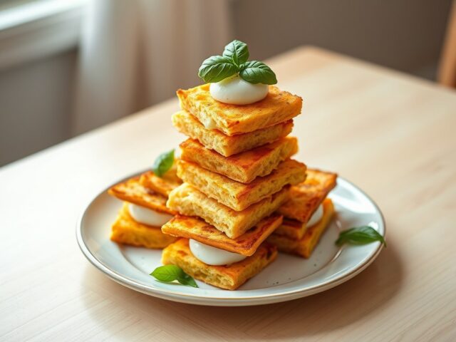 Broodtorentjes met mozzarella