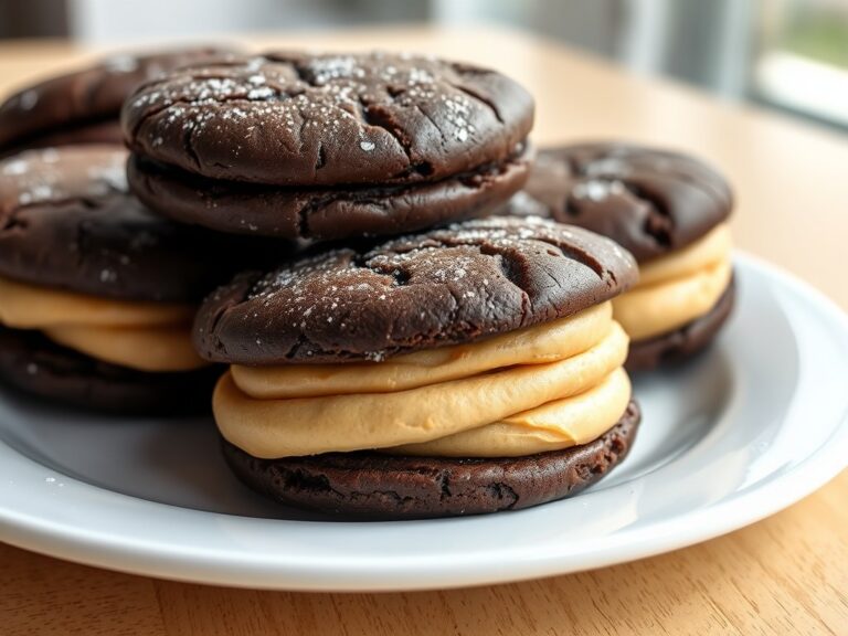 Browniekoekjes met pindacreme