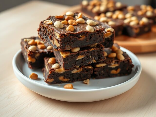 Brownies met Pindakaas en Pinda’s