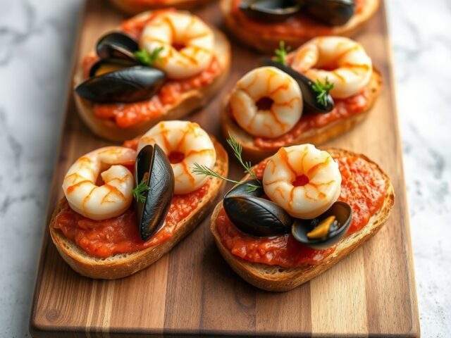 Bruchetta met vis
