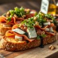 Bruschetta met gorgonzola
