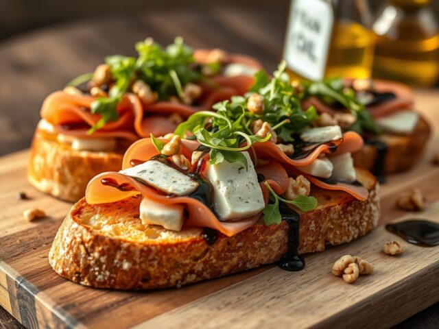 Bruschetta met gorgonzola