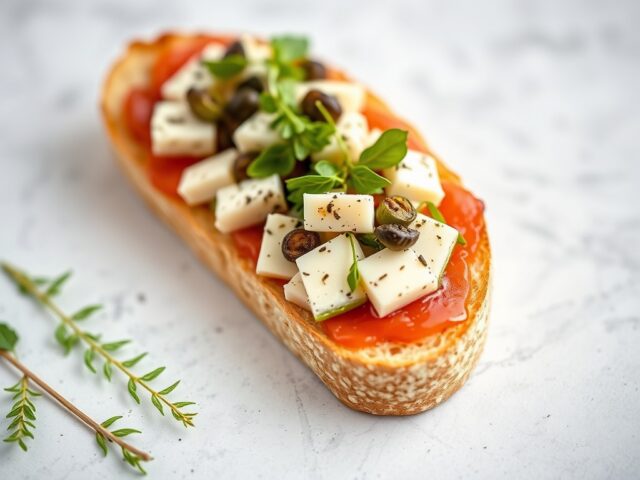 Bruschetta met groene asperges en parmezaanse kaas