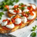 Bruschetta met mozzarella en ansjovis