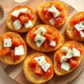 Bruschetta met tomaat en mozzarella