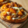 Bruschetta met warme geitenkaas en abrikoos