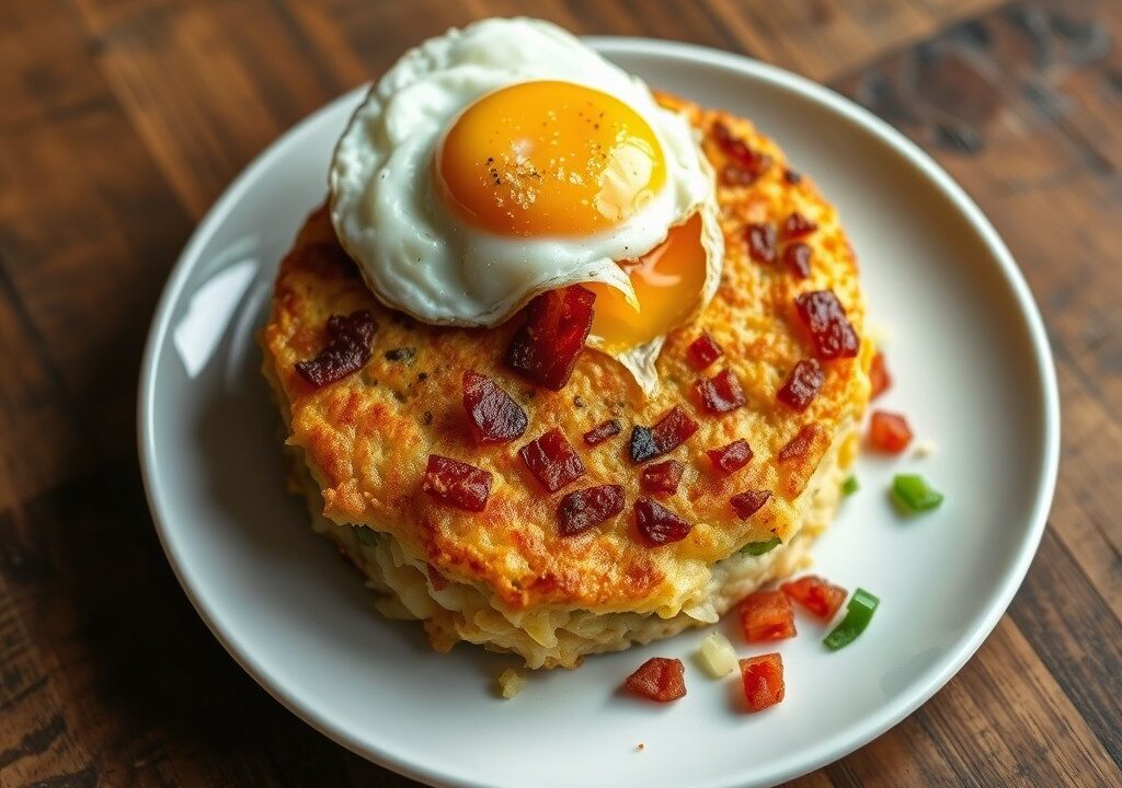 Bubble and squeak (Engelse stamppot), AI-gegenereerde illustratie