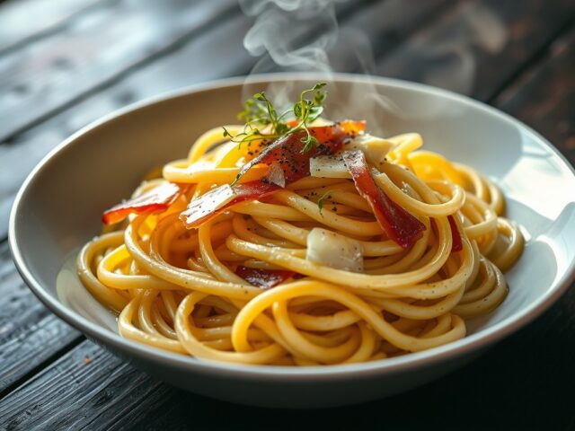 Bucatini met Tiroler speck