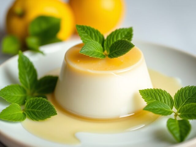 Budino di melone con crema di limone