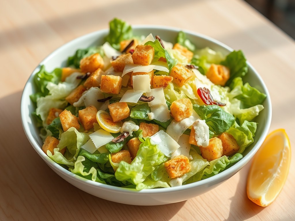 Caesar’s Salade, AI-gegenereerde illustratie