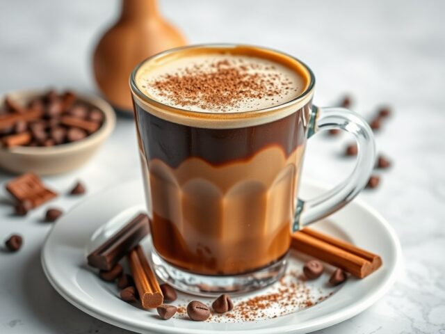 Café mexicano met chocola en koffielikeur