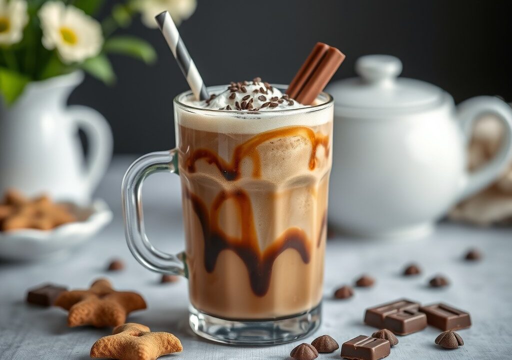Cafe frappe, AI-gegenereerde illustratie