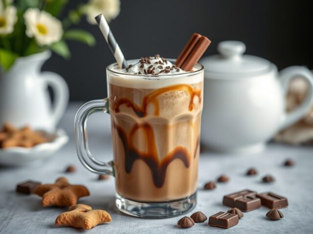 Cafe frappe — AI-gegenereerde illustratie