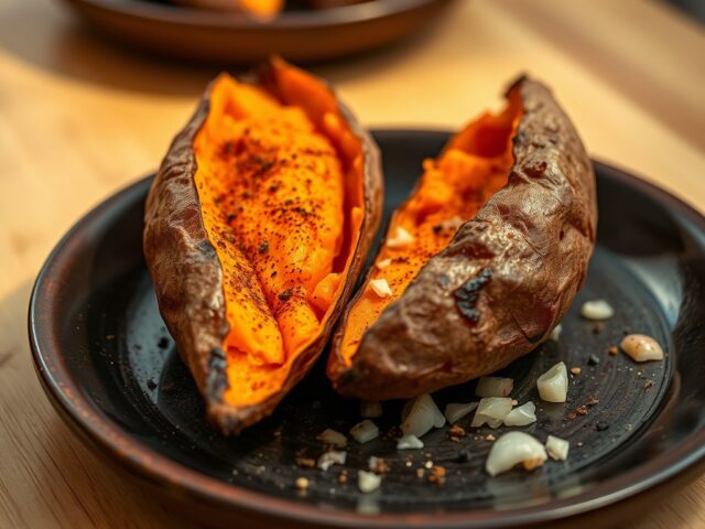 Cajun style baked sweet potatoes