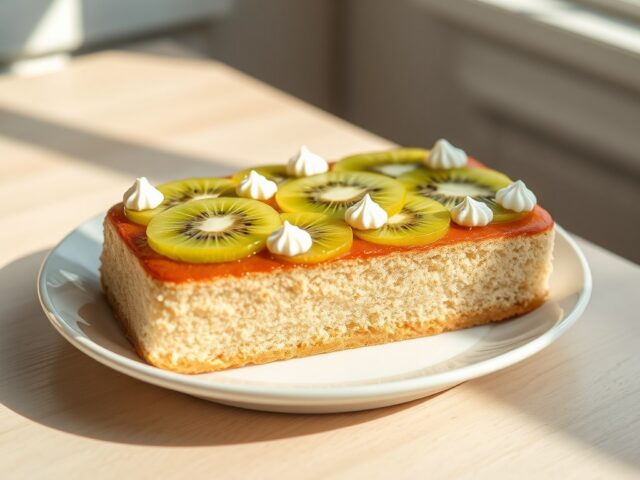 Cake met vers fruit
