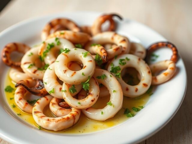 Calamares a la parilla en vinagreta (opm)