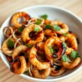 Calamarringen met sojascheuten
