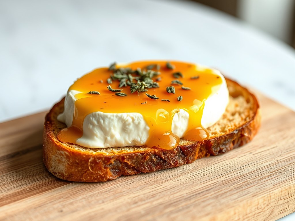 Camembert toast, AI-gegenereerde illustratie