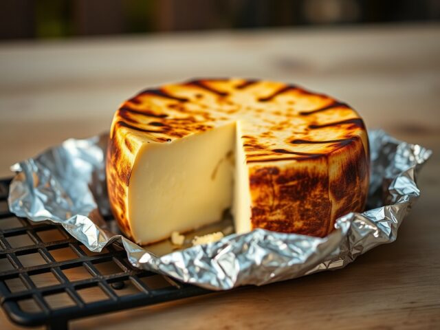 Camembert van de bbq
