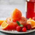 Campari orange sorbet.