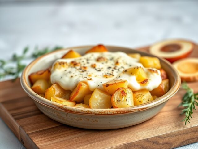Camping gratin — AI-gegenereerde illustratie