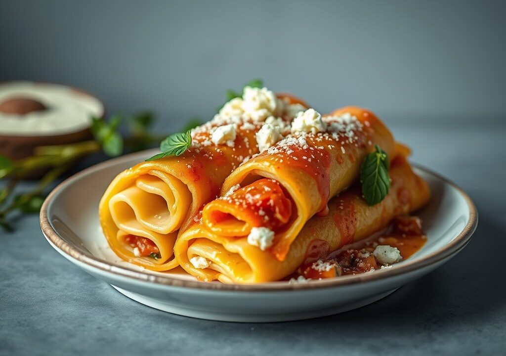 Cannelloni met Andijvie en Ricotta, AI-gegenereerde illustratie