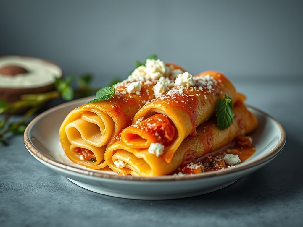 Cannelloni met Andijvie en Ricotta, AI-gegenereerde illustratie