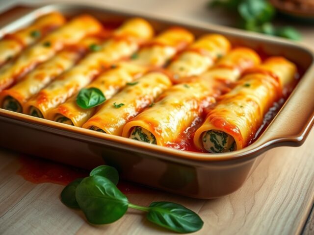 Cannelloni met spinazievulling