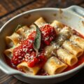 Cannelloni met zuring en tomatencompote