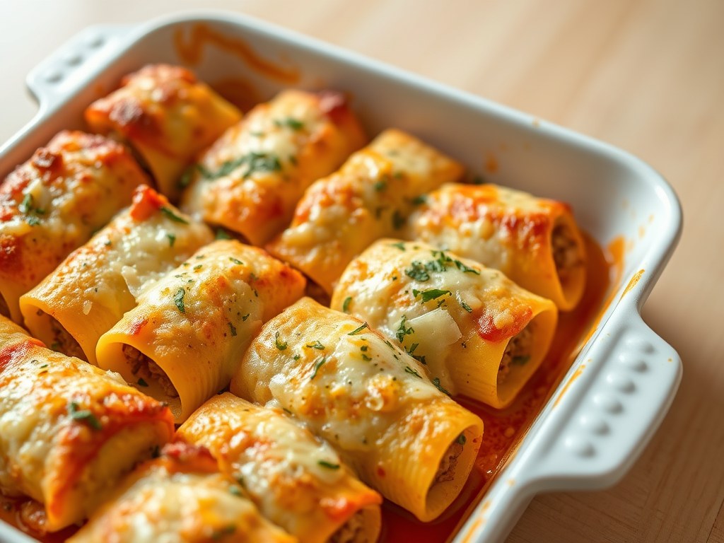 Cannelloni Sorrento, AI-gegenereerde illustratie