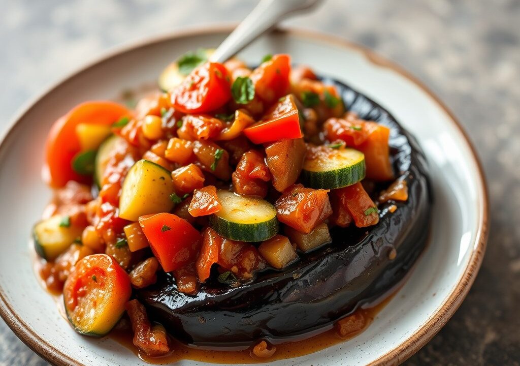 Caponata Siciliana — AI-gegenereerde illustratie