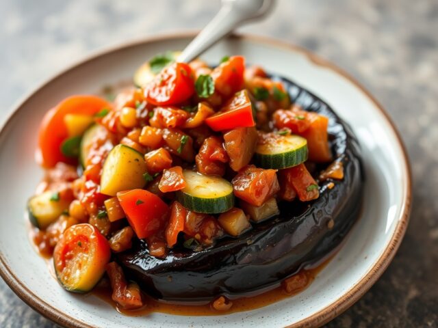 Caponata Siciliana — AI-gegenereerde illustratie