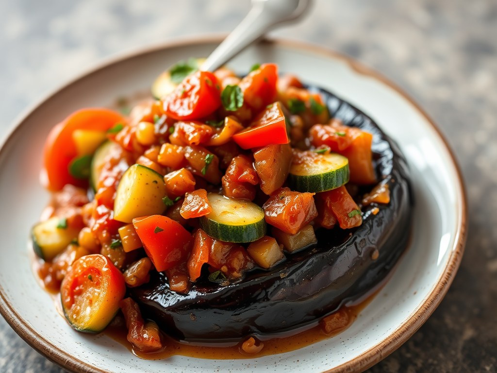 Caponata Siciliana, AI-gegenereerde illustratie