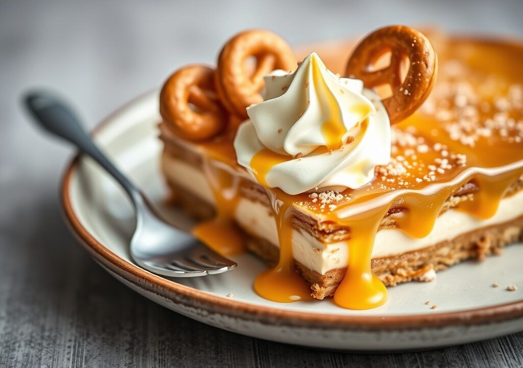 Carameltaart, AI-gegenereerde illustratie