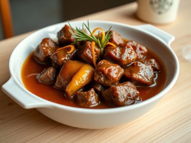 Carbonades met Sinaasappelsaus