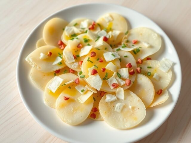 Carpaccio van aardappelen en Parmezaanse kaas