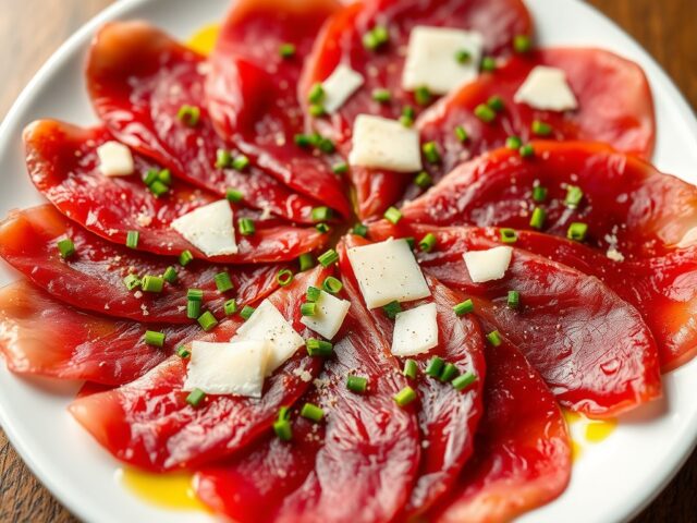 Carpaccio van bizon: