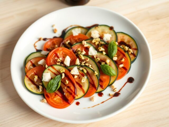 Carpaccio van courgette en tomaat