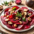 Carpaccio van peer en rode biet