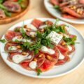Carpaccio van witblauw met dressing van Pas de Bleu