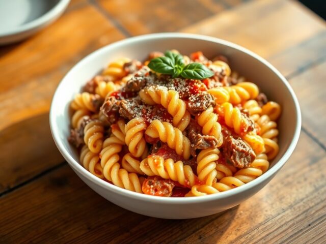 Casarecce met lamsragù
