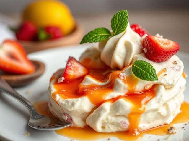 Cassata alla siciliana (cassata-ijs met bigarreaux) — AI-gegenereerde illustratie