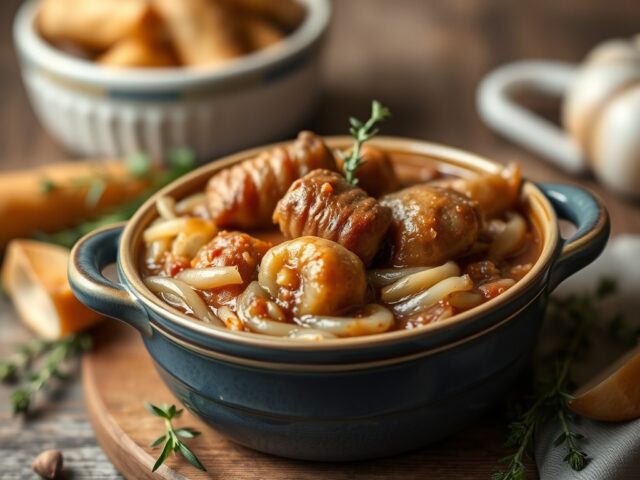 Cassoulet met Geconfijte Eendenpoten — AI-gegenereerde illustratie