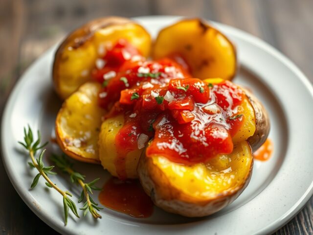Catalaanse gebakken aardappelen met Peppersweet Saus