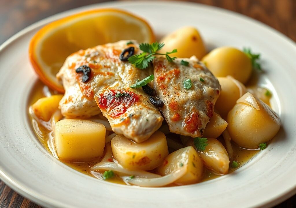 Cazuela de pollo, AI-gegenereerde illustratie